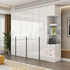 Tủ Quần Áo Hiện Đại Cửa Lùa Kết Hợp Kệ Trang Trí