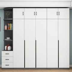 Tủ Quần Áo Hiện Đại Đa Năng 5 Cánh Kết Hợp Kệ Trang Trí