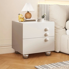 Tủ Đầu Giường Hiện Đại Bo Góc Tay Nắm Tròn