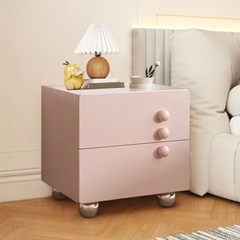 Tủ Đầu Giường Hiện Đại Bo Góc Tay Nắm Tròn