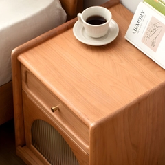 Tủ Đầu Giường Gỗ Tự Nhiên Kiểu Nhật Tối Giản