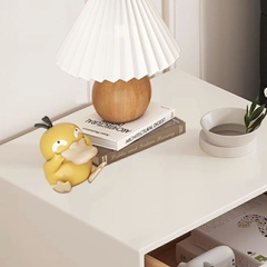 Tủ Đầu Giường Hiện Đại Bo Góc Tay Nắm Tròn