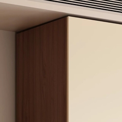 Tủ Quần Áo Gỗ Tự Nhiên Kết Hợp Cánh Mây