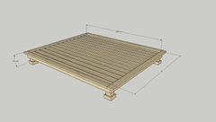 Giường M16 - Giường gỗ chân hộp độc đáo