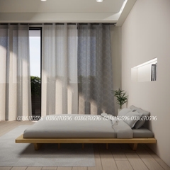 Giường gỗ  M23 - Mẫu gường bay kết hợp đèn led