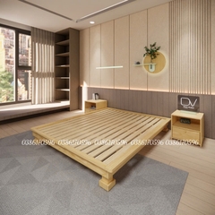 Giường M16 - Giường gỗ chân hộp độc đáo