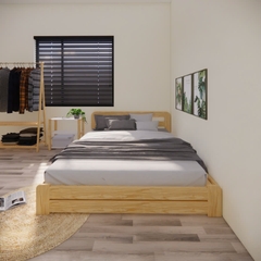 Giường M32 - Giường gỗ decor đơn giản