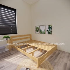Giường M32 - Giường gỗ decor đơn giản