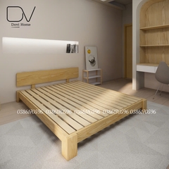Giường Ngủ Gỗ Tự Nhiên Decor Giá Rẻ Mã M5