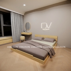 Giường M34 Giường bay gắn led kết hợp tựa đầu giường