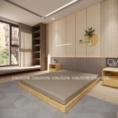 Giường gỗ M11 - Giường bệt phong cách Hàn Quốc