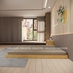 Giường gỗ M11 - Giường bệt phong cách Hàn Quốc