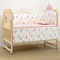 Cũi Gỗ Cho Bé Lắp Ghép Thiết Kế Đơn Giản NC03
