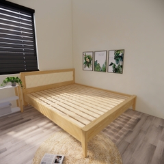 Giường Ngủ Gỗ Tự Nhiên Hiện Đại - Tối Giản Và Tinh Tế Dv30
