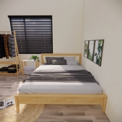 Giường Ngủ Gỗ Tự Nhiên Hiện Đại - Tối Giản Và Tinh Tế Dv30
