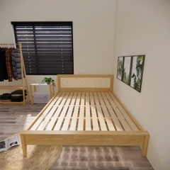 Giường Ngủ Gỗ Tự Nhiên Hiện Đại - Tối Giản Và Tinh Tế Dv30