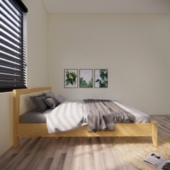 Giường Ngủ Gỗ Tự Nhiên Hiện Đại - Tối Giản Và Tinh Tế Dv30