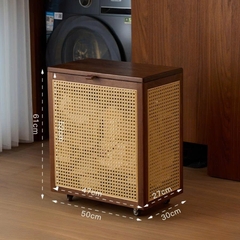 Giỏ Đựng Đồ Bằng Gỗ Đan Mây Thủ Công Thoáng Khí