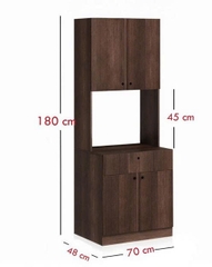 Tủ Bếp Đa Năng Hiện Đại Phối Màu Gỗ Nâu - Đen Sang Trọng 