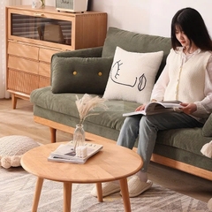 Bàn Trà Tròn Gỗ Thông Tự Nhiên Sang Trọng 