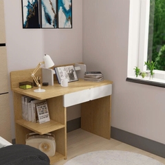 Bàn Làm Việc Gỗ MDF Hiện Đại Kèm Kệ Sách Đa Năng