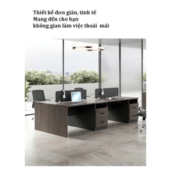 Bàn Làm Việc 4 Chỗ Ngồi Phong Cách Hiện Đại