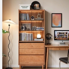 Tủ Trưng Bày Kết Hợp Ngăn Kéo Gỗ Tự Nhiên