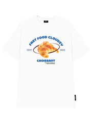 Áo thun CLOUDZY local brand in hình form rộng unisex cổ tròn nam nữ cotton 250 gsm CROISSANT