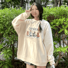 Áo sweater nam nữ unisex form rộng nỉ bông cao cấp 100% local brand nỉ dài tay CLOUDZY CATWALK