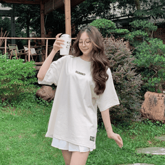 Áo thun nữ nam unisex tay lỡ phông local brand form rộng teen cổ tròn oversize CLOUDZY BASIC TEE 2