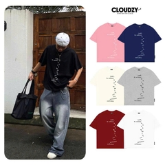 Áo thun boxy tee local brand Cloudzy unisex phông tay lỡ nữ cotton phối màu form rộng boxy DROP