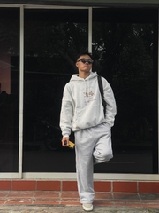 Áo khoác hoodie boxy nỉ nam local brand hoodie nữ unisex form rộng basic tay phồng CLOUDZY SYNC
