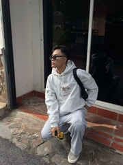 Áo khoác hoodie boxy nỉ nam local brand hoodie nữ unisex form rộng basic tay phồng CLOUDZY SYNC