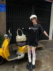 Áo thun boxy tee local brand Cloudzy unisex phông tay lỡ nữ cotton phối màu form rộng boxy YOU DO