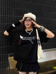 Áo thun boxy tee local brand Cloudzy unisex phông tay lỡ nữ cotton phối màu form rộng boxy YOU DO