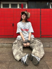 Áo thun boxy tee local brand Cloudzy unisex phông tay lỡ nữ cotton phối màu form rộng boxy DEVOTION