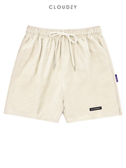 Quần short nam nữ QS KAKI TRƠN CLOUDZY cotton mềm mịn lưng thun unisex thể thao cao cấp ống rộng