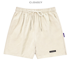 Quần short nam nữ QS KAKI TRƠN CLOUDZY cotton mềm mịn lưng thun unisex thể thao cao cấp ống rộng