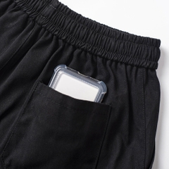 Quần short nam nữ QS KAKI TRƠN CLOUDZY cotton mềm mịn lưng thun unisex thể thao cao cấp ống rộng