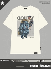ÁO THUN OVERSIZE CLOUDZY TRÂU MÁY