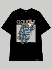 ÁO THUN OVERSIZE CLOUDZY TRÂU MÁY