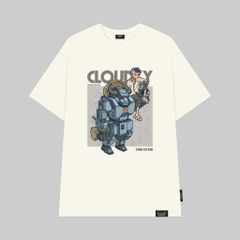 ÁO THUN OVERSIZE CLOUDZY TRÂU MÁY