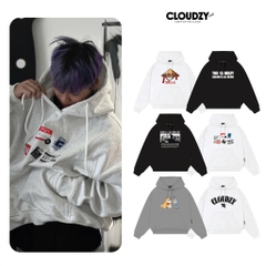 Áo khoác hoodie boxy BOR nỉ bông nam nữ local brand CLOUDZY hoodie  unisex form rộng basic TH HOODIE BOXY