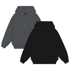 HOODIE OVERSIZE ZIP TRƠN