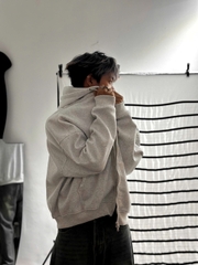 HOODIE BOXY ZIP TRƠN