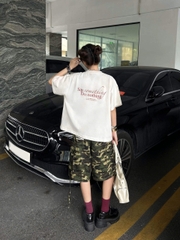 Áo thun boxy tee local brand Cloudzy unisex phông tay lỡ nữ cotton phối màu form rộng boxy SOMETHING