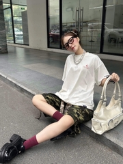 Áo thun boxy tee local brand Cloudzy unisex phông tay lỡ nữ cotton phối màu form rộng boxy SOMETHING