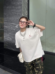 Áo thun boxy tee local brand Cloudzy unisex phông tay lỡ nữ cotton phối màu form rộng boxy SOMETHING