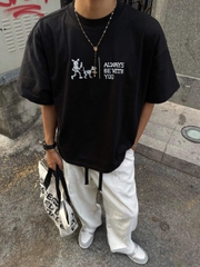 Áo thun boxy tee local brand Cloudzy unisex phông tay lỡ nữ cotton phối màu form rộng boxy BONE