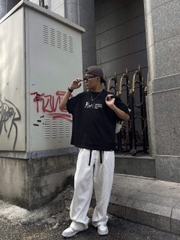 Áo thun boxy tee local brand Cloudzy unisex phông tay lỡ nữ cotton phối màu form rộng boxy BONE